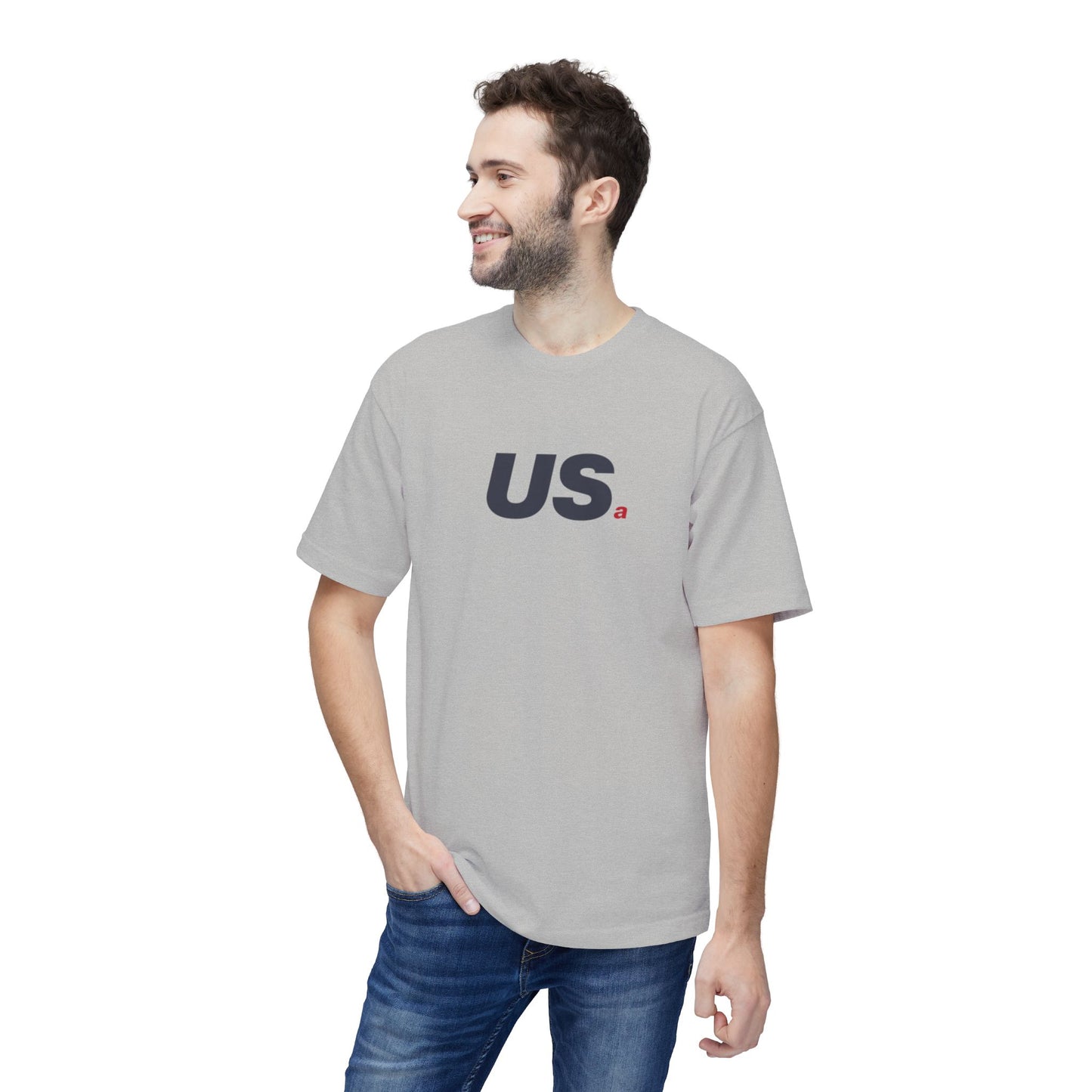 Standard USa Tee - White/Grey (Made in USA)