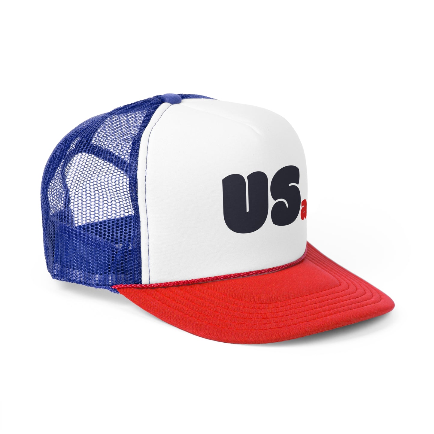 USa Bubble Trucker Hat - Royal/Red