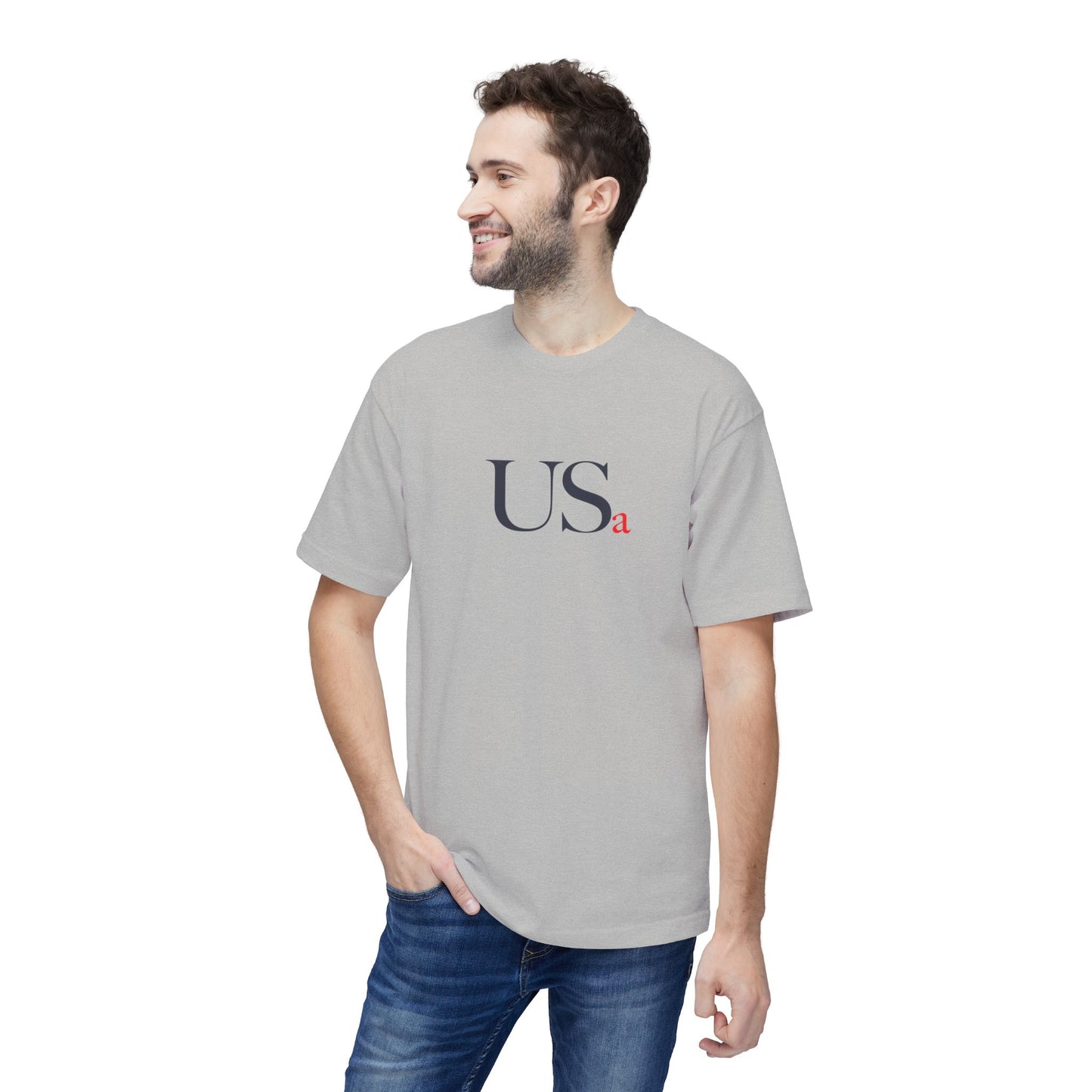 Standard USa Tee - White/Grey (Made in USA)