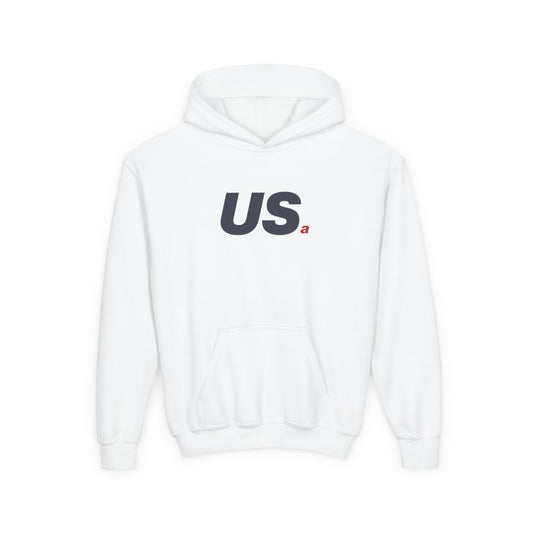 USa Youth Hoodie - White/Grey