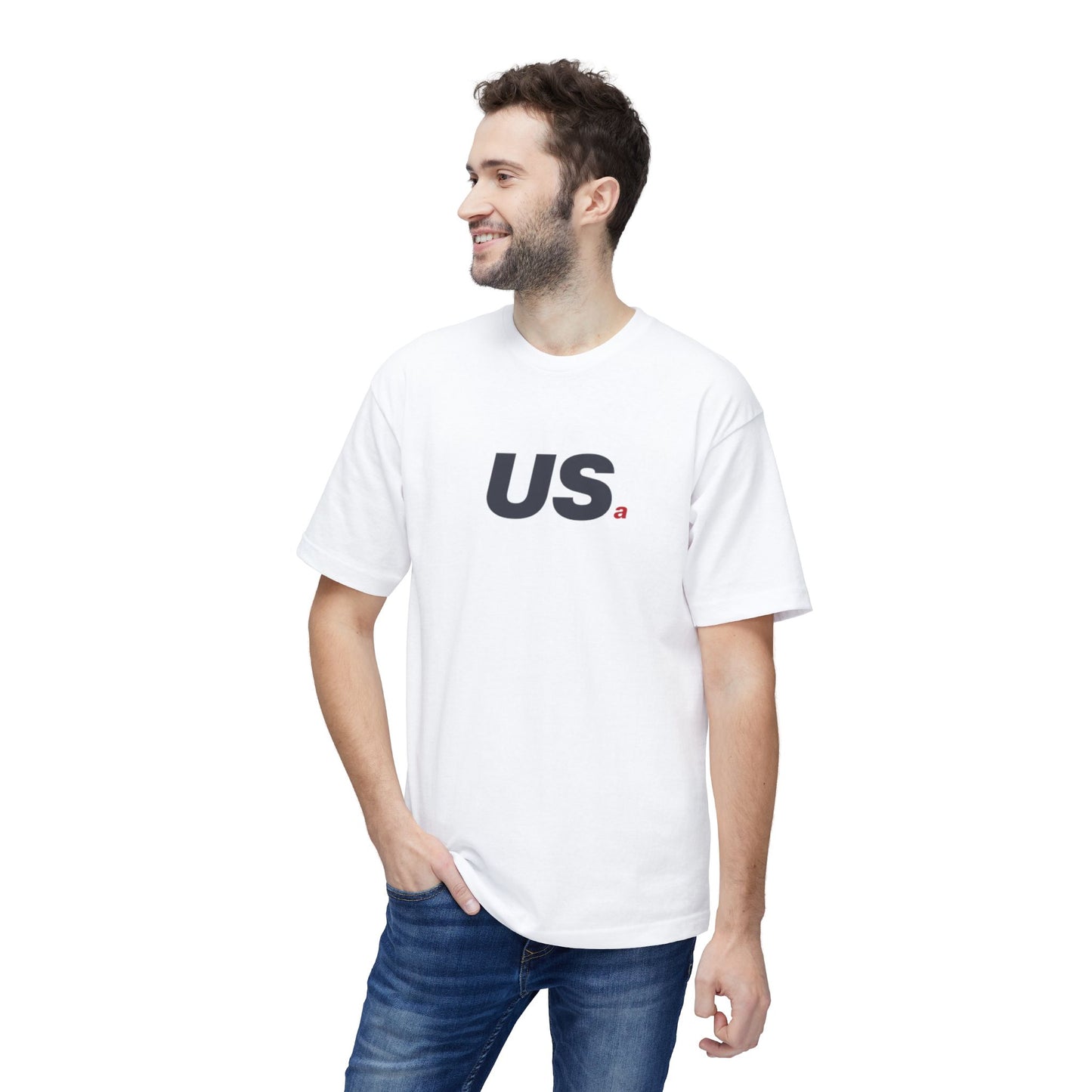 Standard USa Tee - White/Grey (Made in USA)