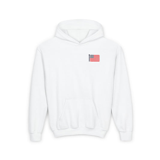USa Youth Flag Bubble Hoodie - White