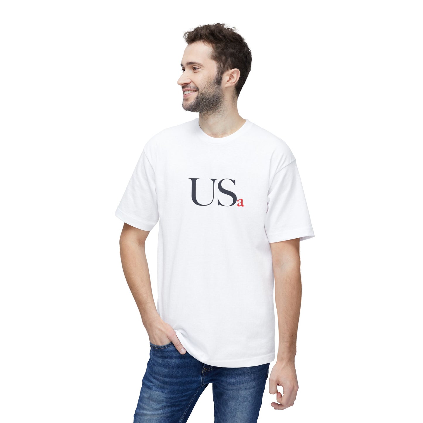 Standard USa Tee - White/Grey (Made in USA)