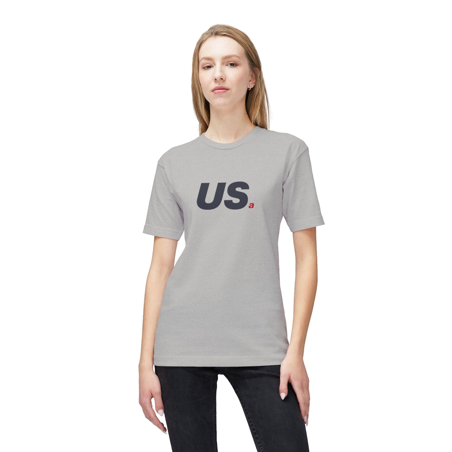 Standard USa Tee - White/Grey (Made in USA)