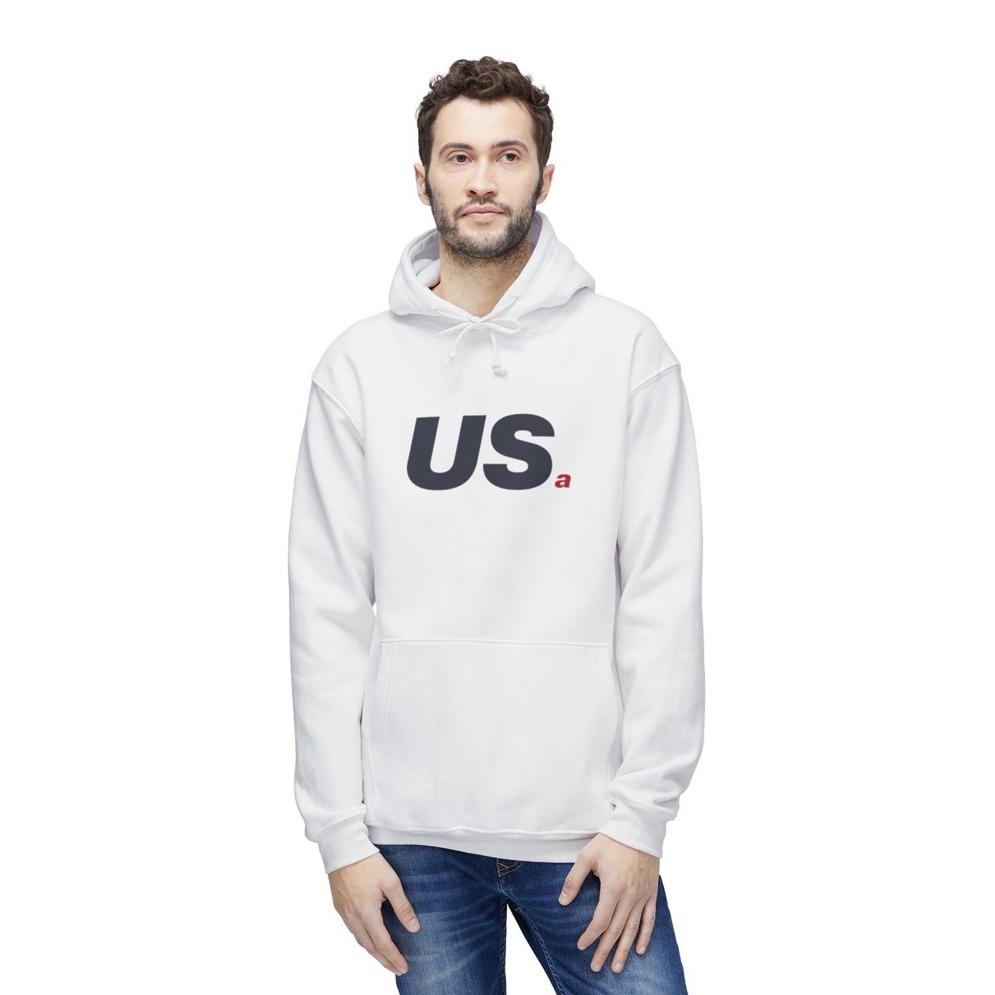 Standard USa Hoodie - White/Grey (Made in USA)