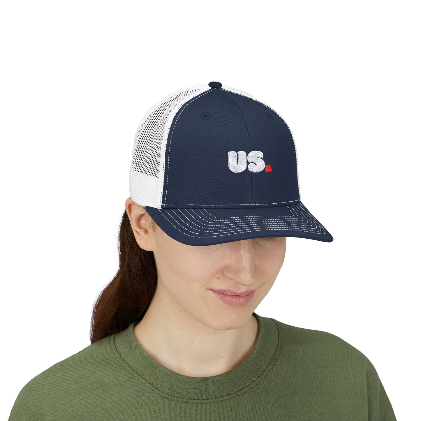 USa Bubble Trucker Hat - Navy/Black